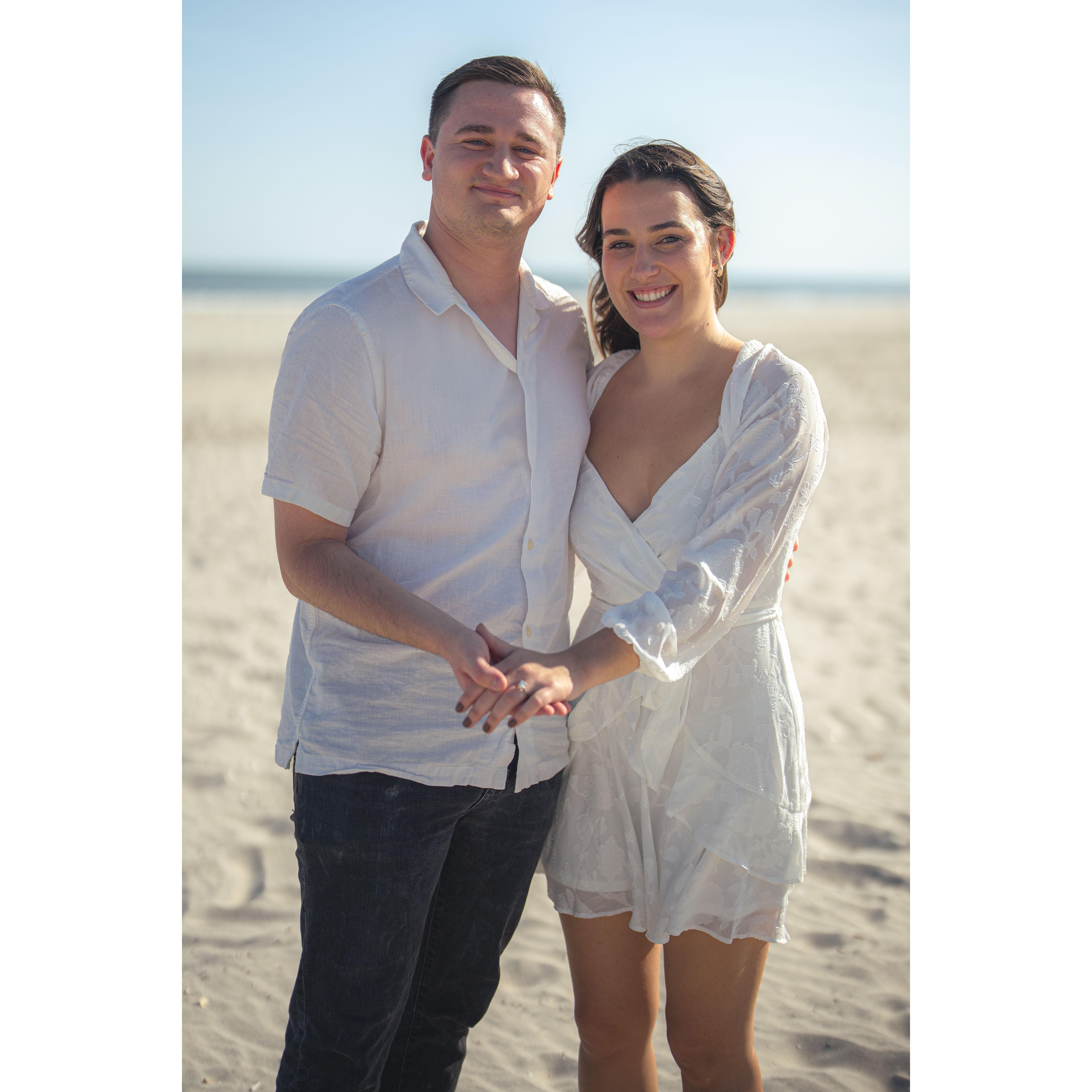 Taken right after saying yes, we were still very full of adrenaline and neither of us remember taking these photos in much detail!