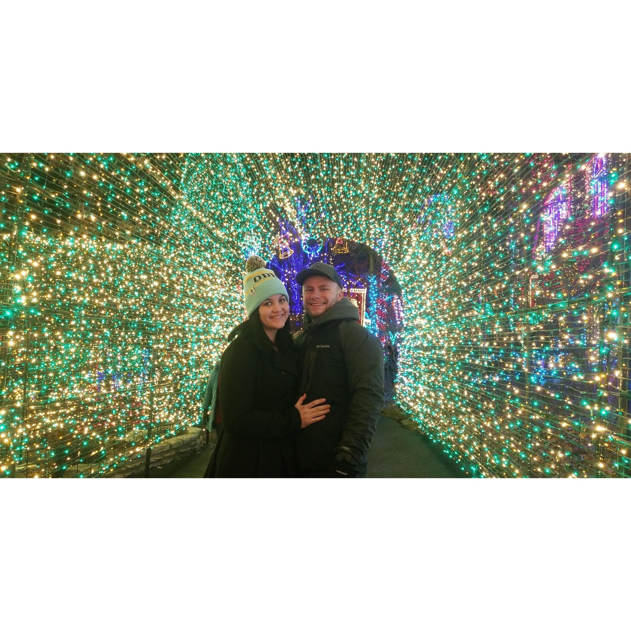 Continuing the Parham tradition of going to Silver Dollar City every Christmas.