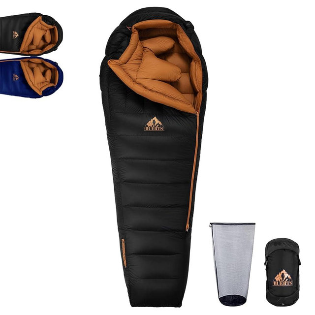 BUERTS Down Backpacking Sleeping Bag 680FP. Cold Weather Sleeping Bag 0°F-32°F (Multiple Temperature Options), XL Large 4 Season Sleeping Bag for Adults Camping Hiking Mountaineering.