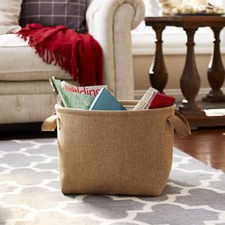Round Soft-Sided Burlap Basket
