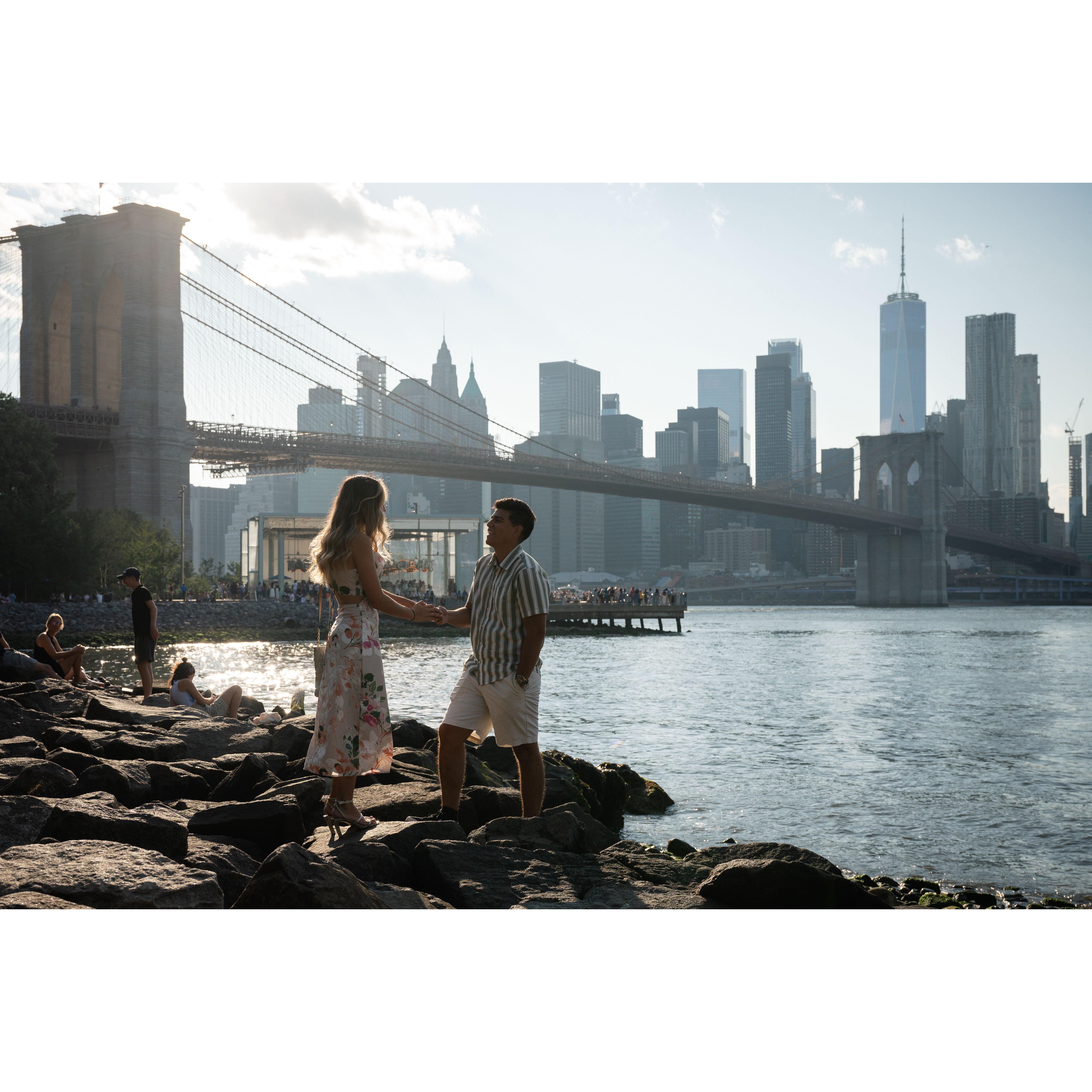 Right before getting down on one knee