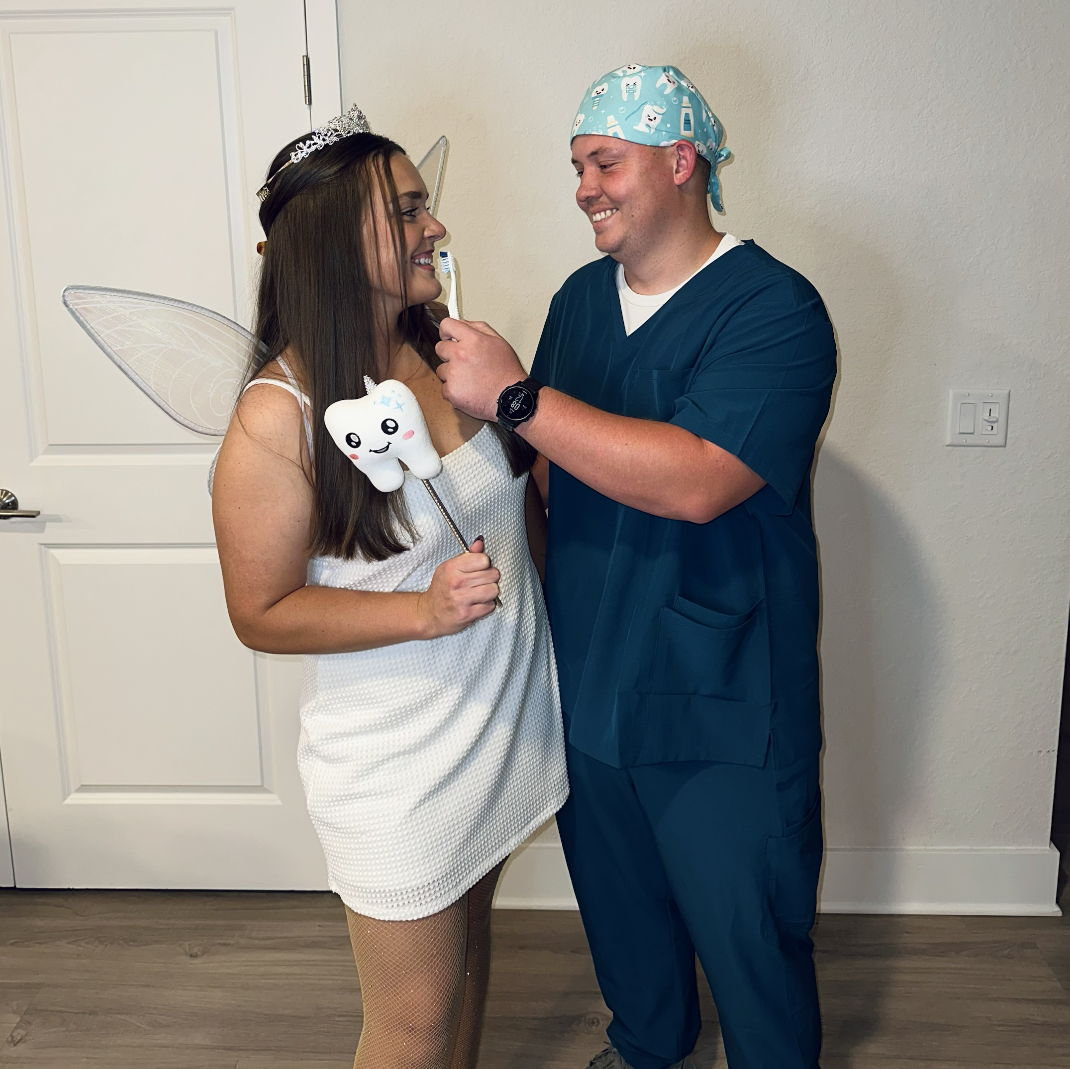 Dentist and tooth fairy for Halloween.