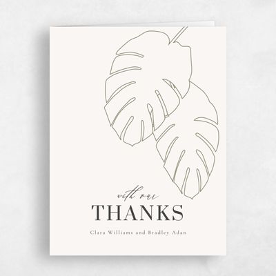 Khaki Green Wedding Thank You - Talana Classic