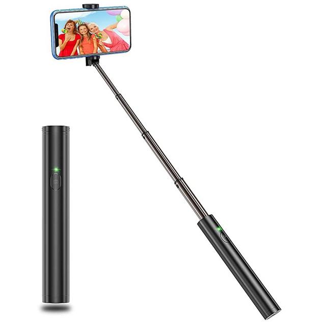 Vproof Selfie Stick Bluetooth, Lightweight Aluminum All in One Extendable Selfie Sticks Compact Design, Compatible with iPhone 13/13 Pro Max/12 Pro/12/11 Pro Max/11 Pro/11/XS Max, Galaxy S20, More
