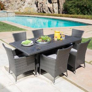 Bondy 7 Piece Dining Set with Cushions