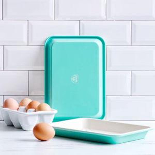 GreenLife Ceramic Nonstick 9" x 7" Cookie Sheet Set