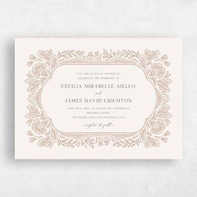 Camel, Brown Wedding Invitation - Caleania Landscape