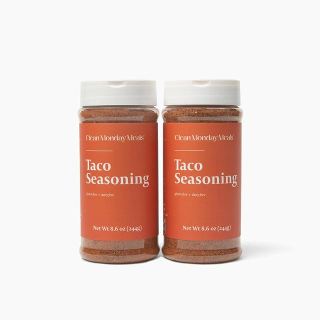 Clean Monday Meals Taco Seasoning Mix | Gluten Free, Dairy Free, Non-GMO Herb Blend for Pasta, Roasts, Sauces & Meal Prep | Mediterranean Herbs & Garlic | Clean Label Spice Mix