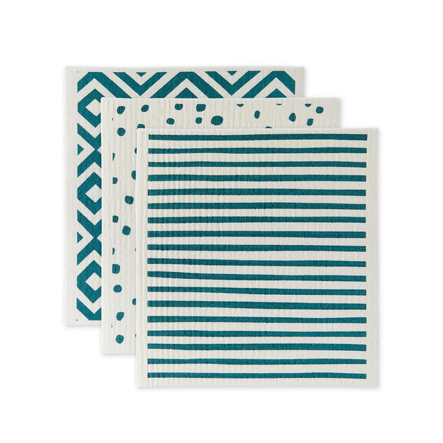 Design Imports Swedish Dishcloth 3 Pack Set, 7.75" x 6.75"