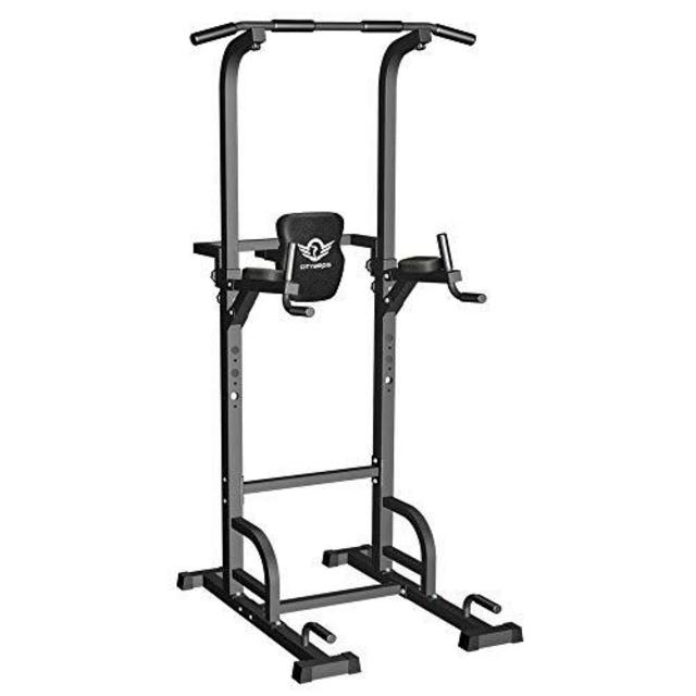 CITYBIRDS Power Tower Dip Station Pull Up Bar for Home Gym Strength Training Workout Equipment, 400LBS.