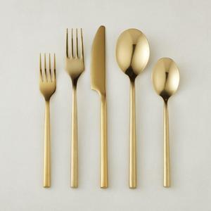 20-piece rush gold flatware set