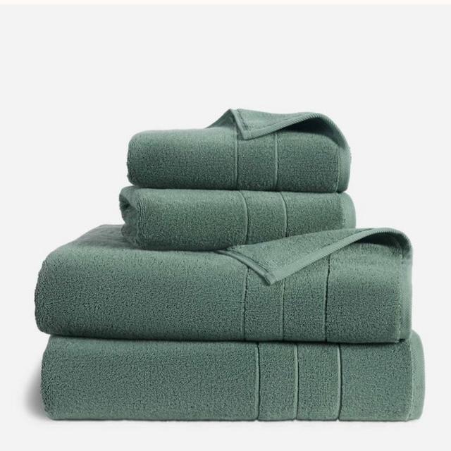 Super-Plush Turkish Cotton Bath Sheet Bundle - Botanical Green