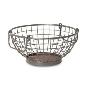 Spectrum Steel and Wood Fruit Bowl