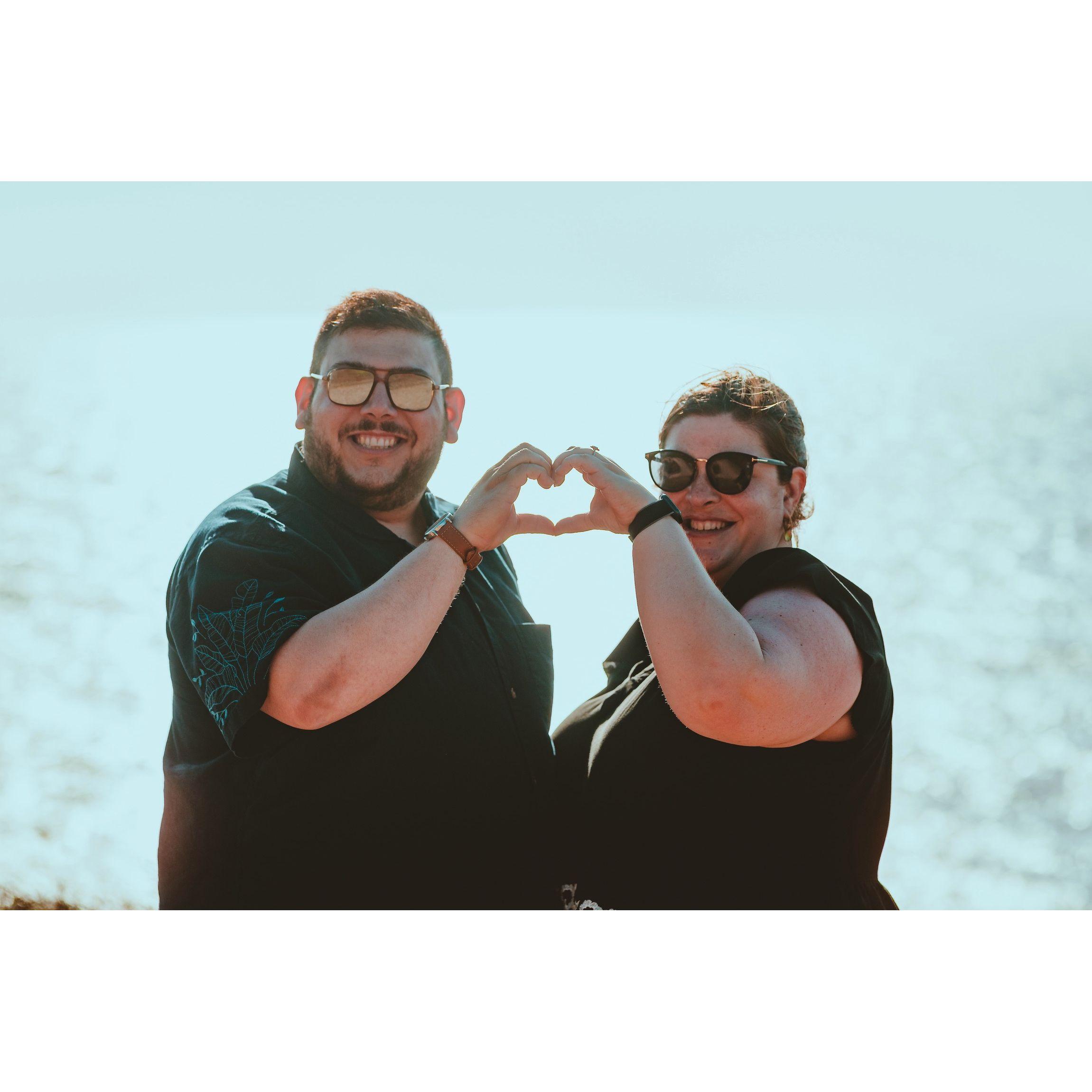 The photographer's cousin suggested this pose and we thought it was adorable.