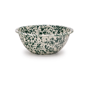 Splatter Small Serving Bowl- Green and Cream