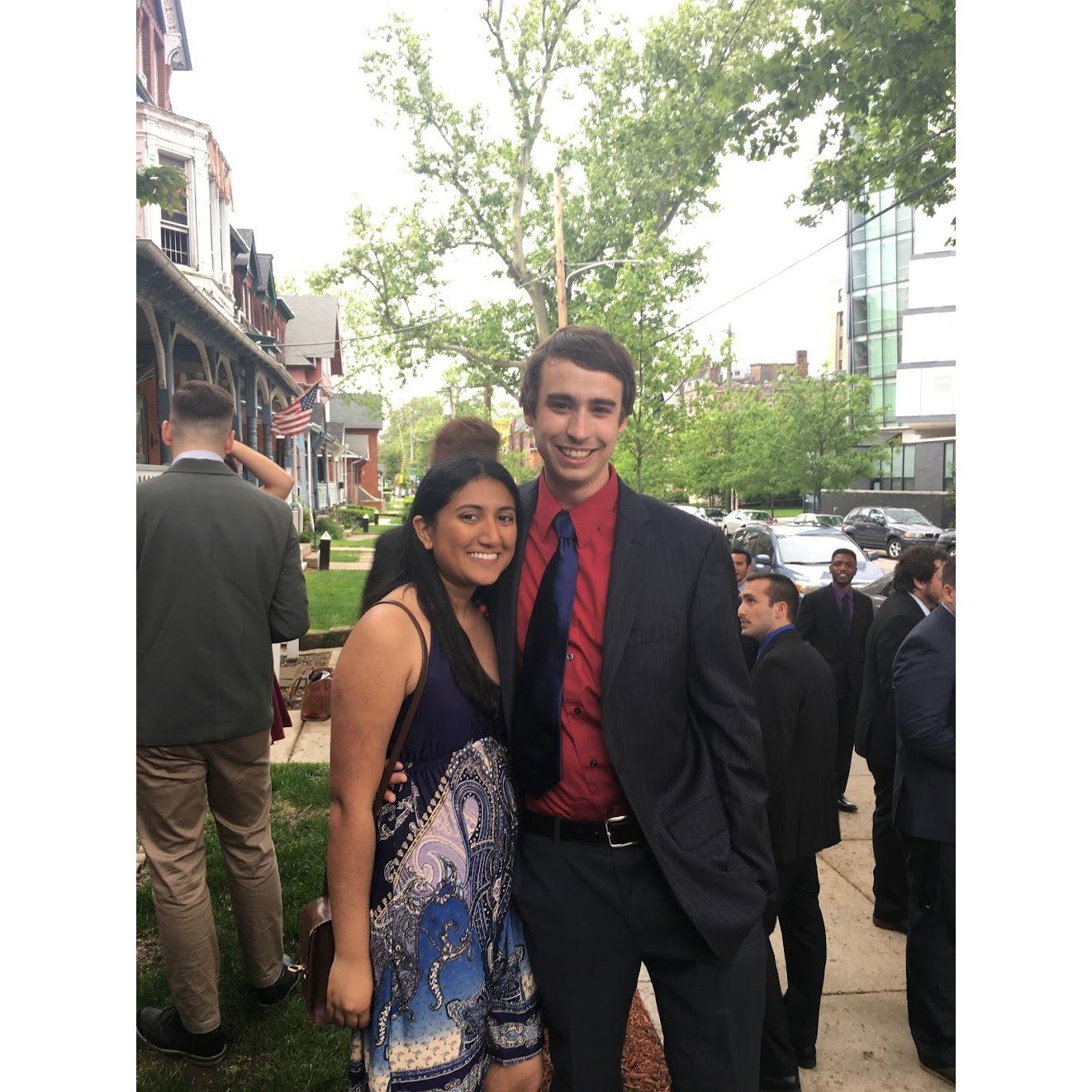 Where it all began: Jason and Saranya as blind dates going to Jason's fraternity formal!