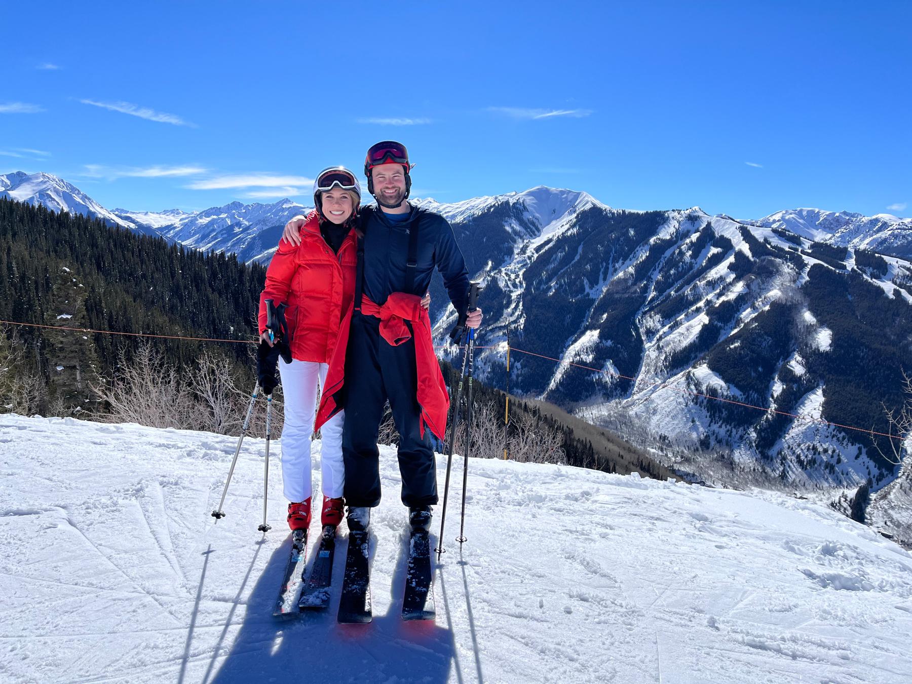 Skiing together in Aspen - March 2022