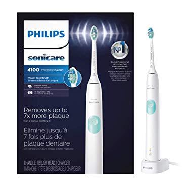 Philips Sonicare ProtectiveClean 4100 Rechargeable Electric Toothbrush, White HX6817/01 (Packaging may Vary)