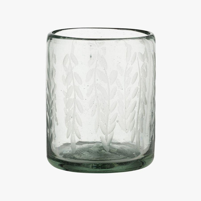 Etched Petals Double Old Fashioned Glasses, Set of 4