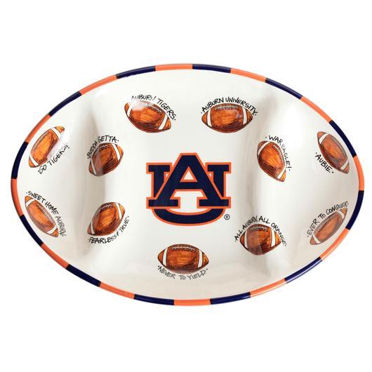 Auburn Football Sectioned Platter