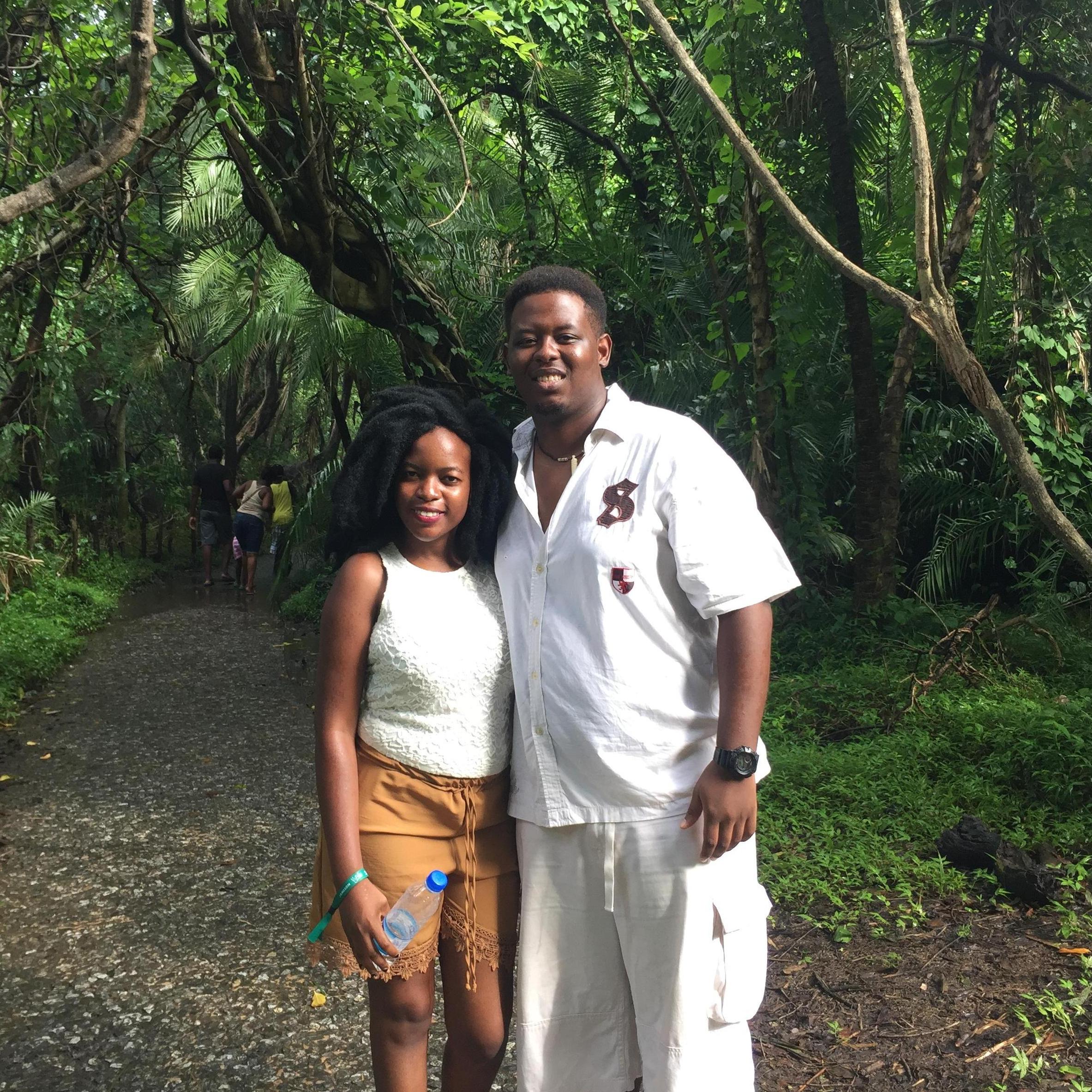 Tarzan & Jane in the jungle.