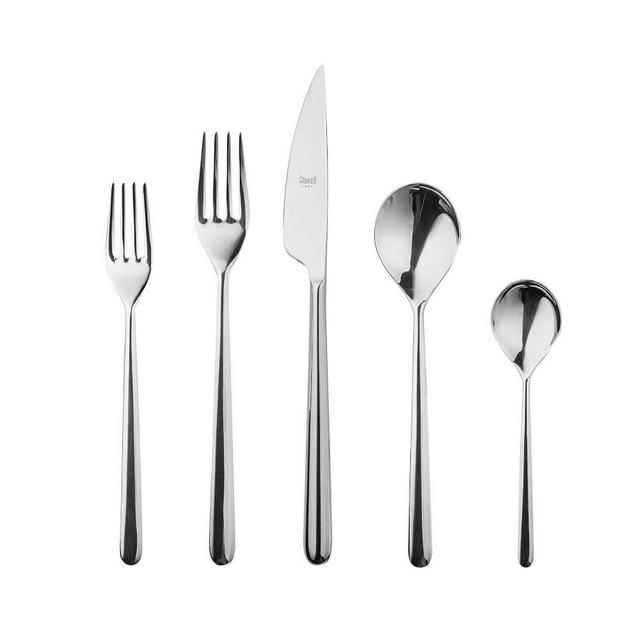 Mepra Linea 20-Piece Flatware Set, Mirror Stainless-Steel
