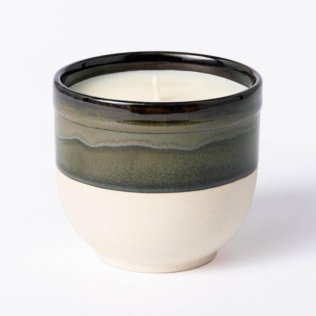 Citornella Ceramic Clay 1 Wick Candle Glossy Gray - Threshold™ Designed with Studio McGee