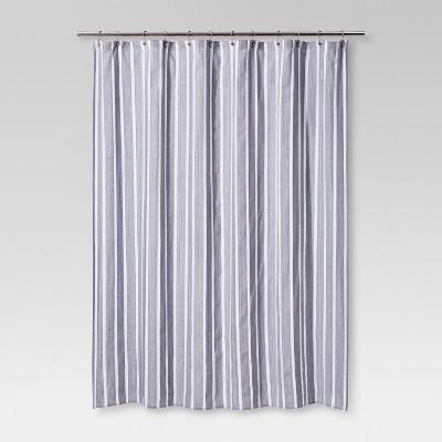 Dyed Shower Curtain Inky Blue Stripe - Threshold™