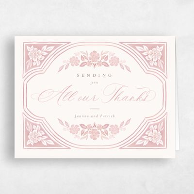 Dusty Pink Wedding Thank You - Reed Landscape
