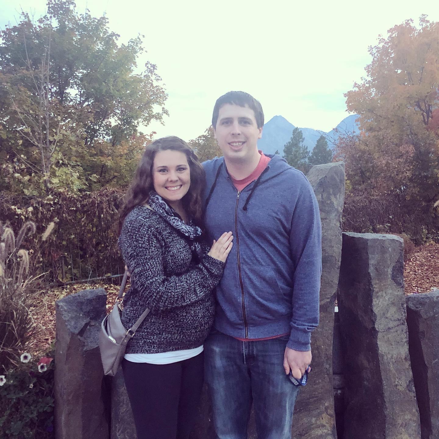 Nick and I in Leavenworth... with little Levi making a belly appearance!