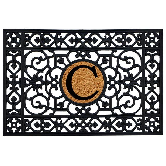 Home & More Monogram Letter "C" 24-Inch x 36-Inch Door Mat