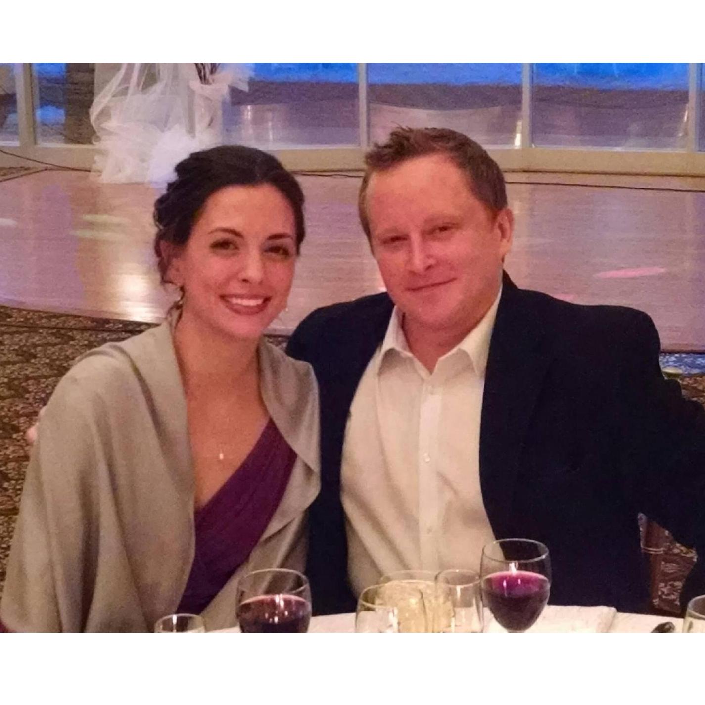 The beautiful bridesmaid and her handsome date at Katie's and Greg's nuptials!