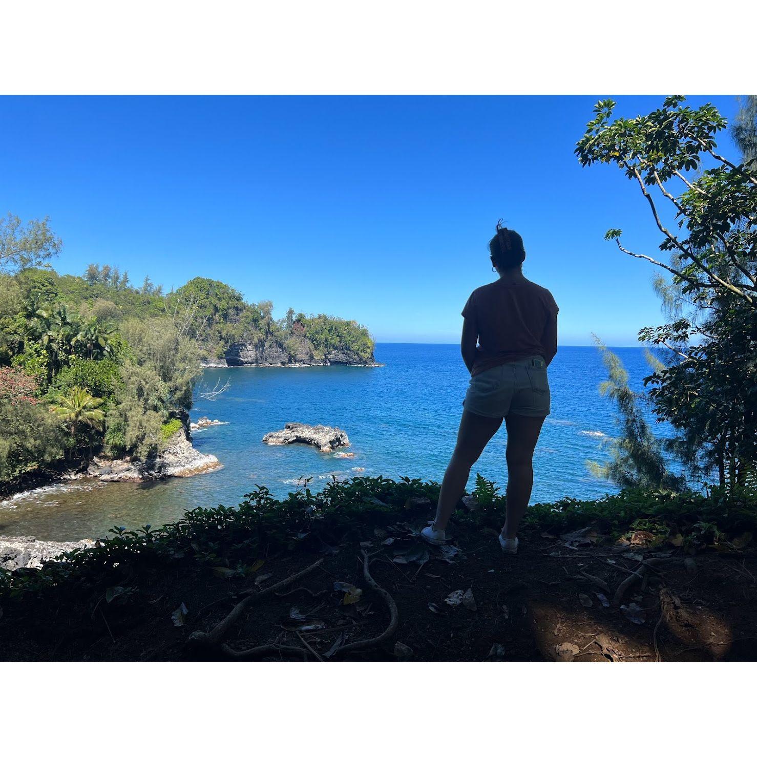 Me looking at the spot where Cody was planning to propose to me and being totally clueless