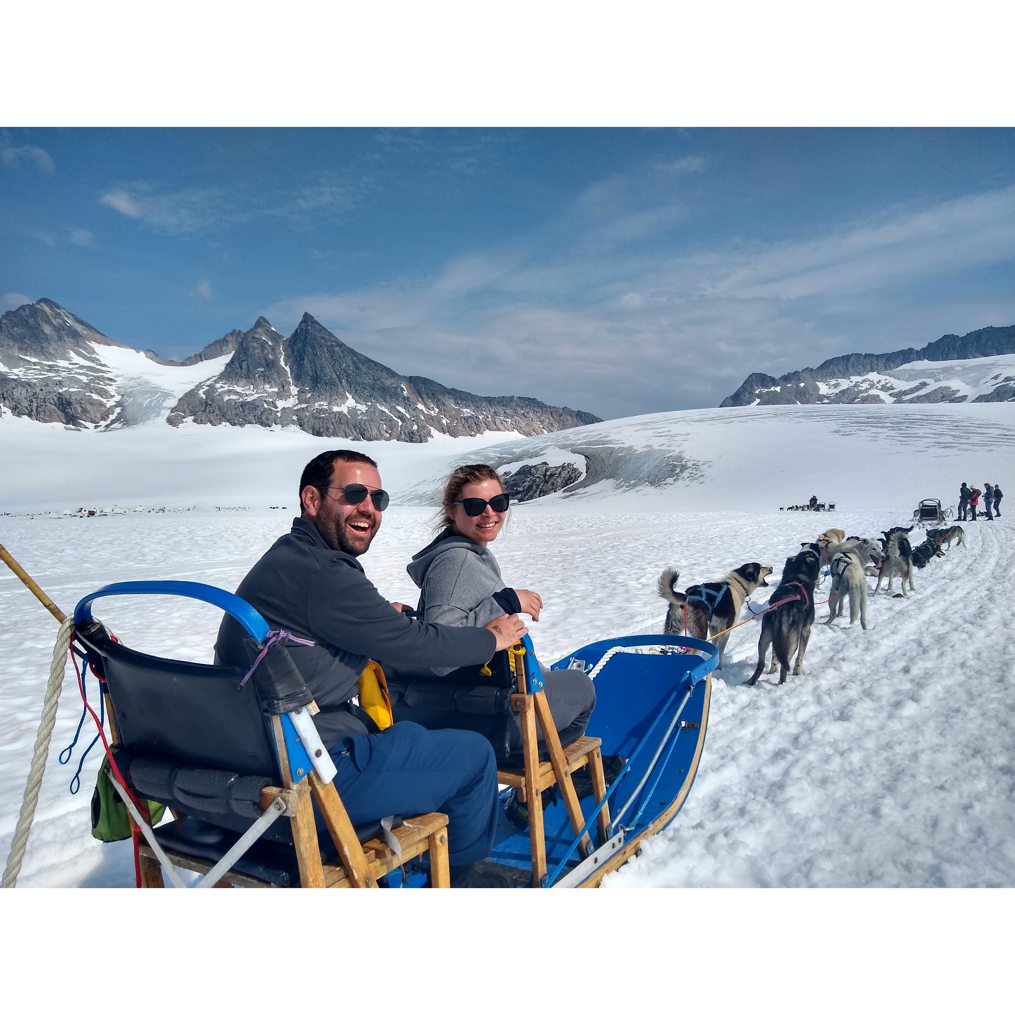 Sled ride in Skagway, Alaska