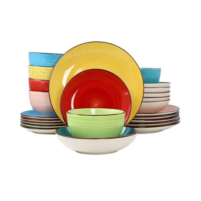 Elama Sebastian 24 Pc. Dinnerware Set, Service for 6