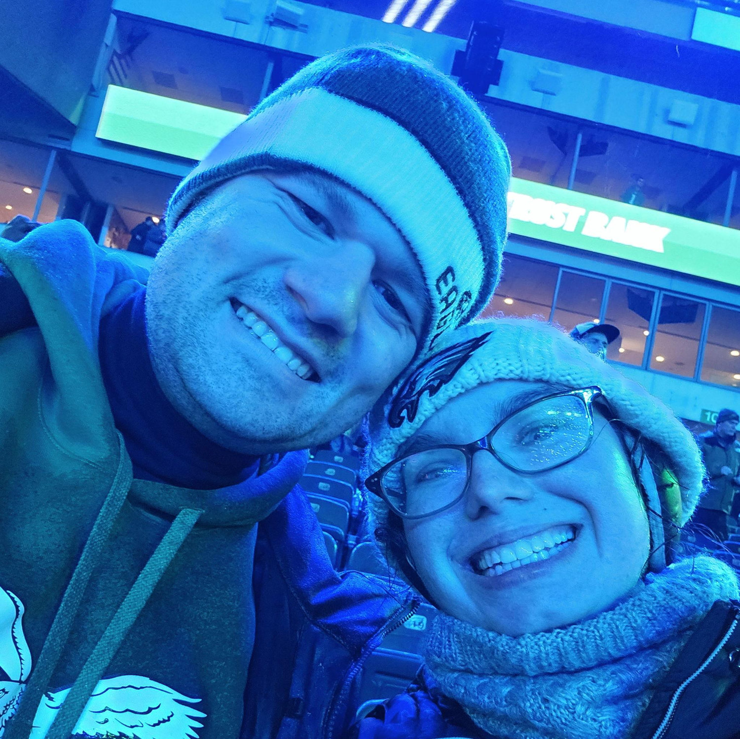 Our first Eagles game! Fly Eagles Fly!!!!