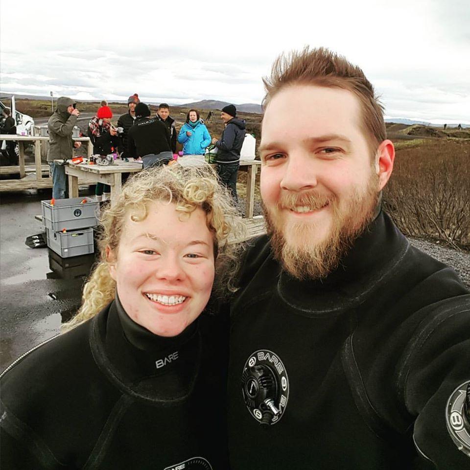 snorkeling in the Silfra fissure in Iceland