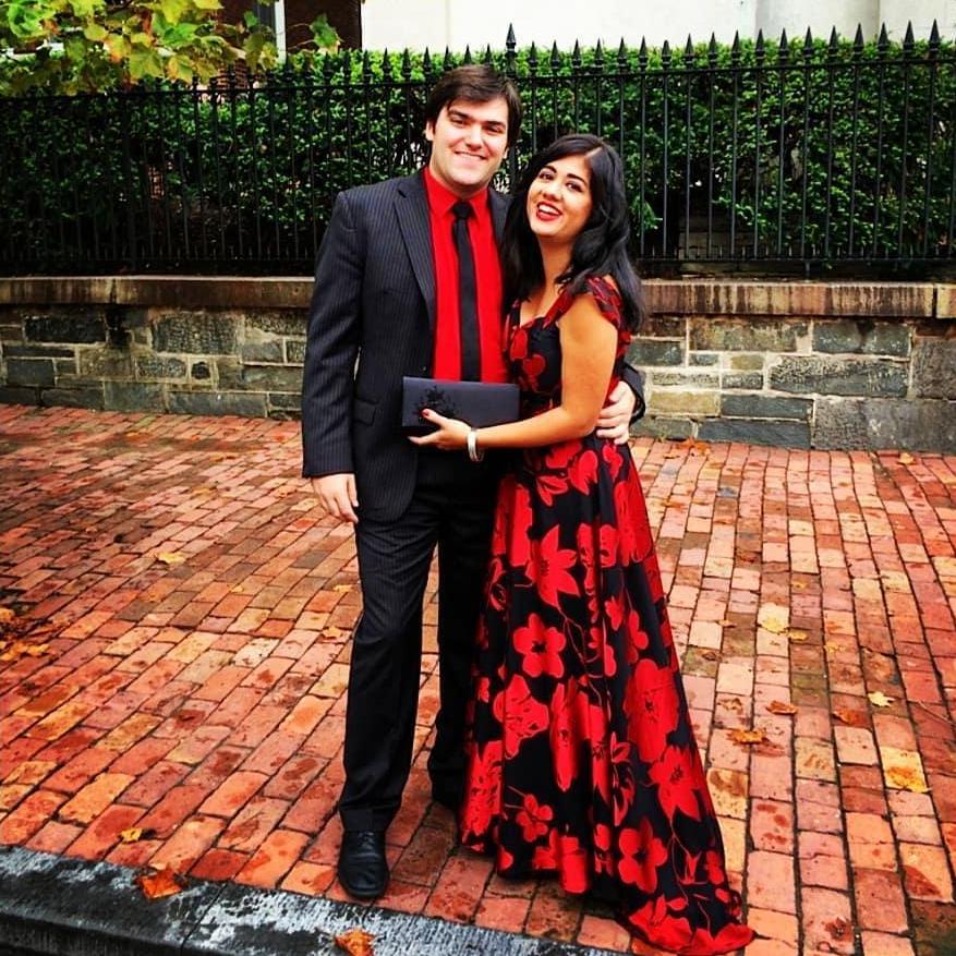 We love to go to special events together, and apparently, we look good in red. This picture was taken at another friend's beautiful wedding in Washington D.C.