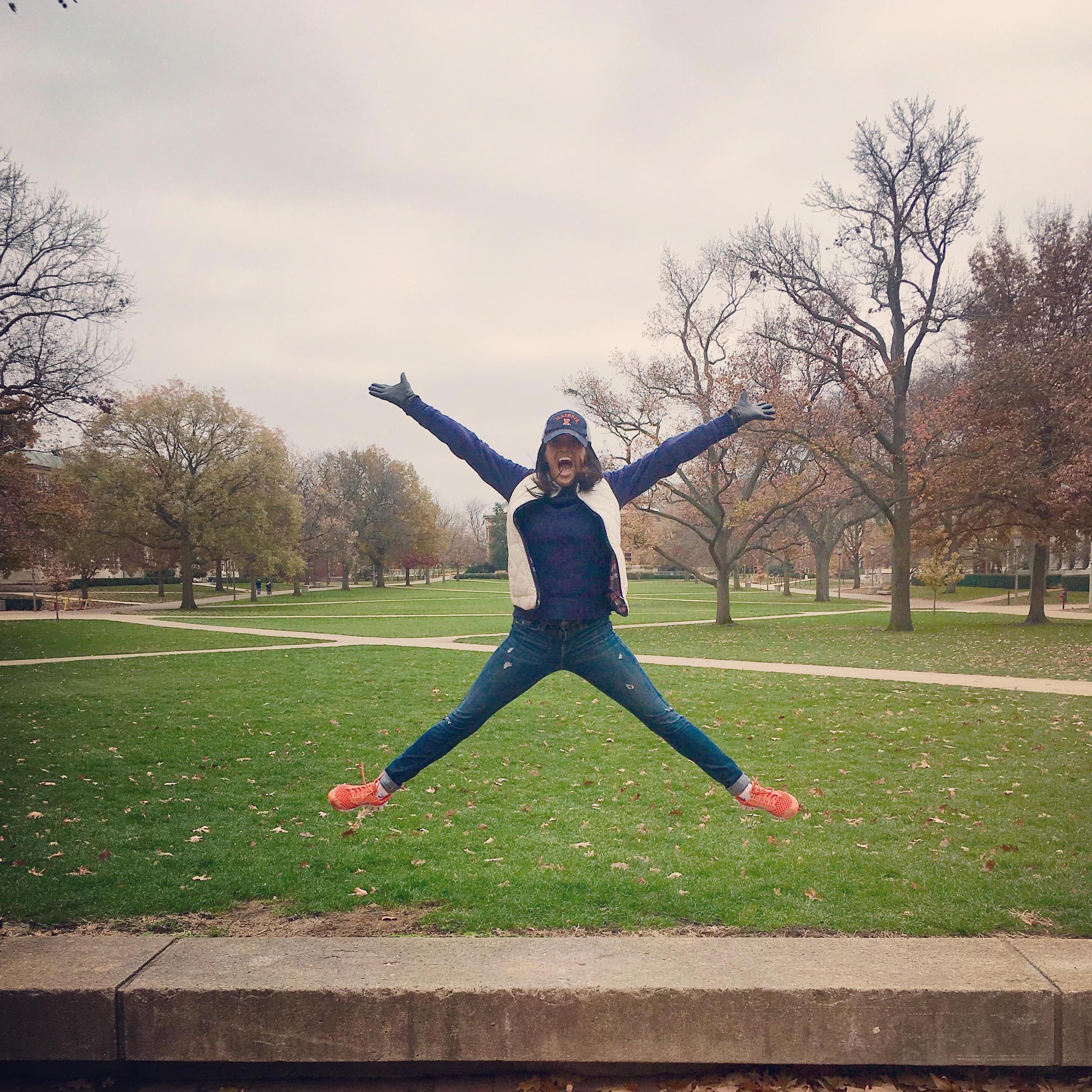When we visited my alma mater together to watch Matthew Bowen's ICCP Football team win the State Championship. November 2016, University of Illinois at Urbana-Champaign