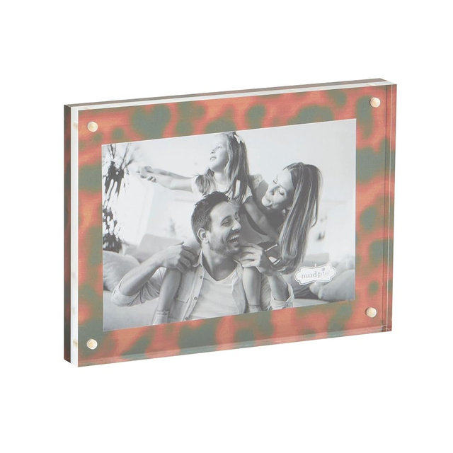 Mud Pie Small Tortoise Acryl Block Frame; 5 1/2" X 7 1/2"