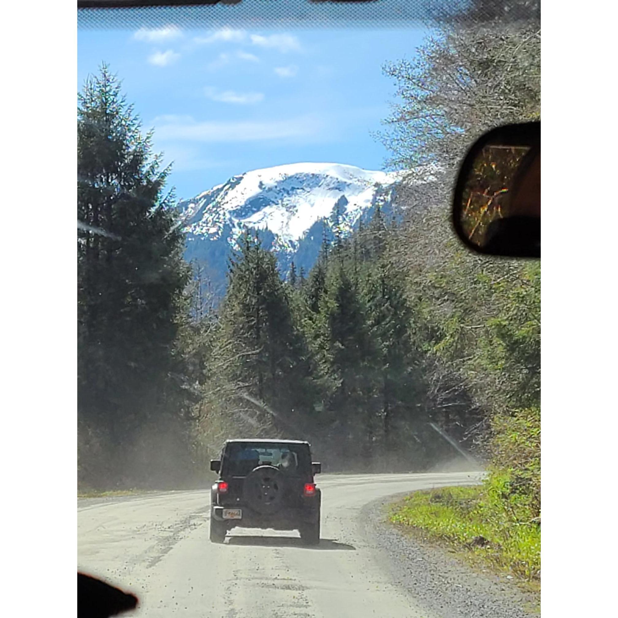 Driving a jeep through the hills above Ketchikan!
