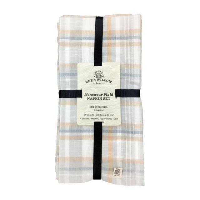 Bee & Willow™ Men's Plaid Napkins (Set of 4)