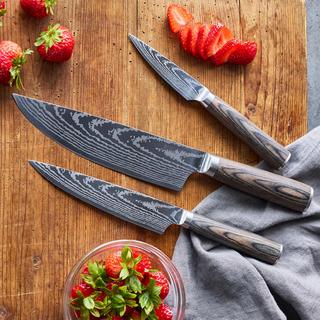 Bobby Flay Stainless Steel 3-Piece Knife Set with Sheath