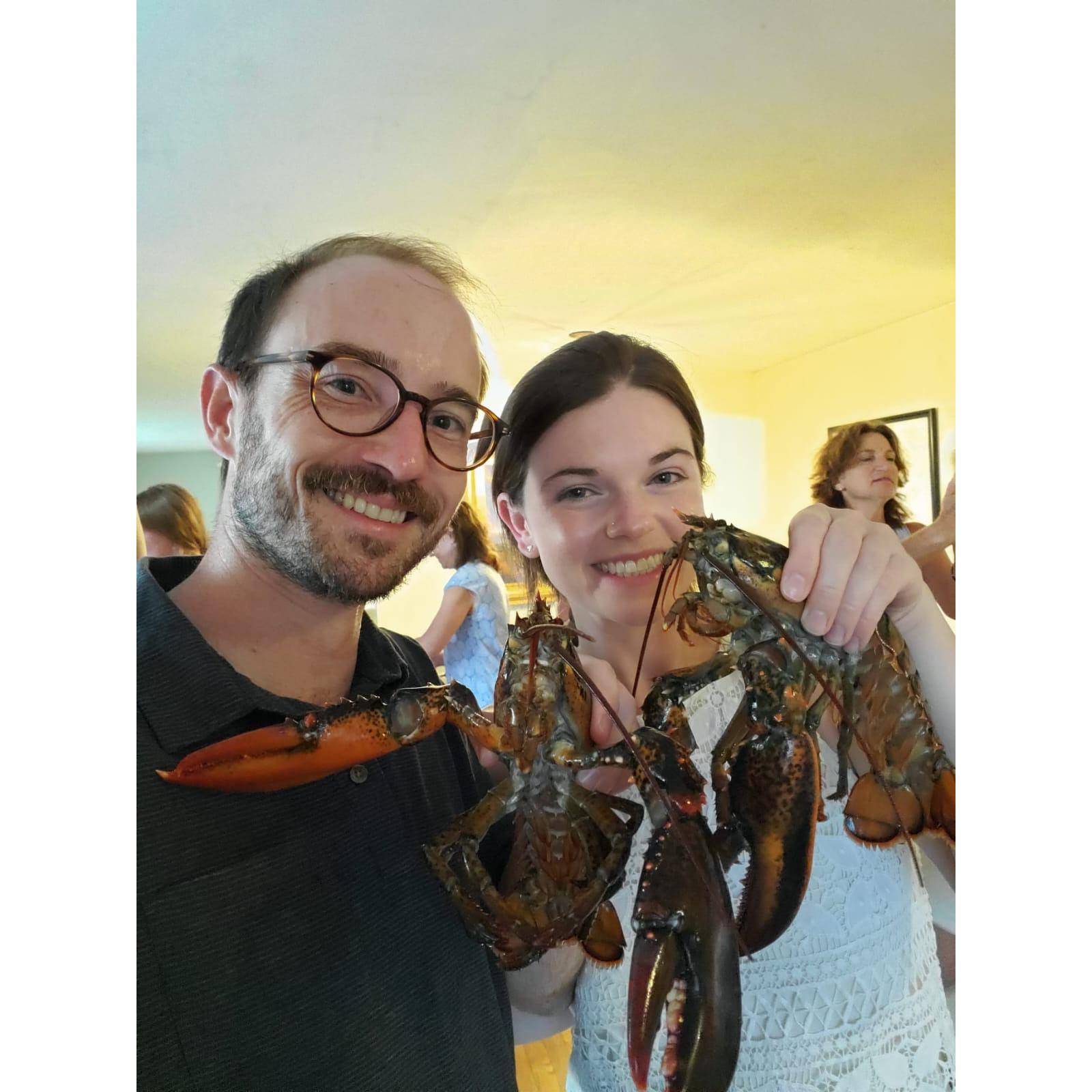 You can take the girl out of maine, but she'll still make you hold the live lobster