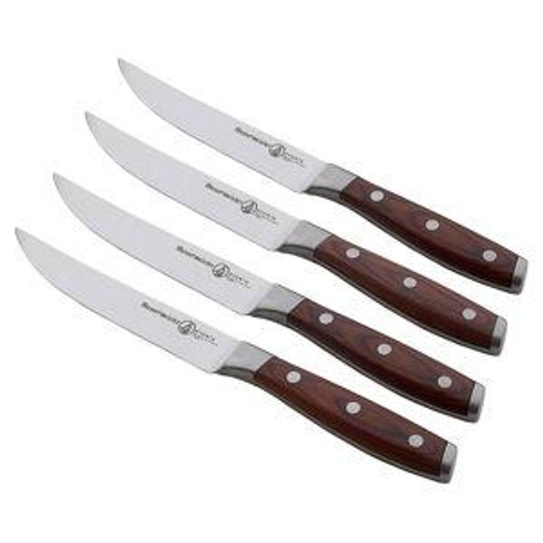 Avanta Pakkawood 4-Piece Fine Edge Steak Knife Set
