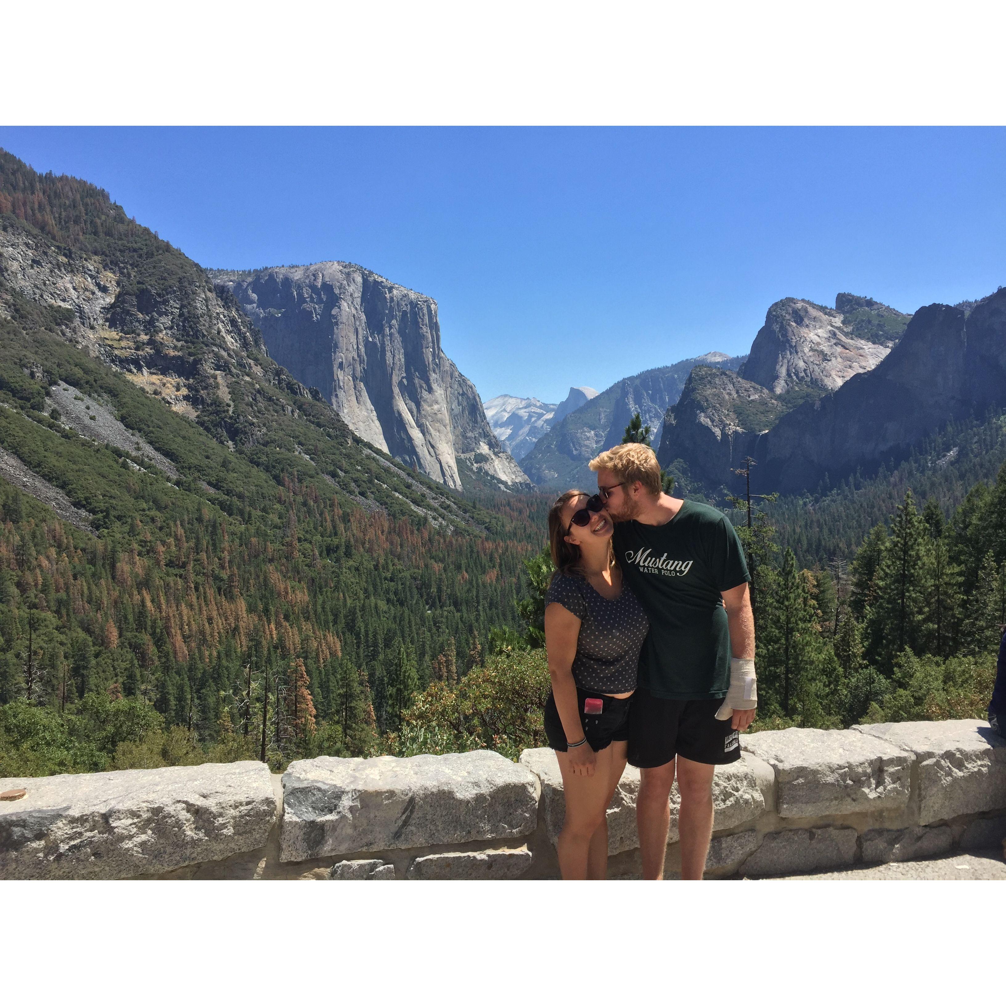 Yosemite trip with some Stechauners, we climbed half dome, even with Evan's injured hand!!