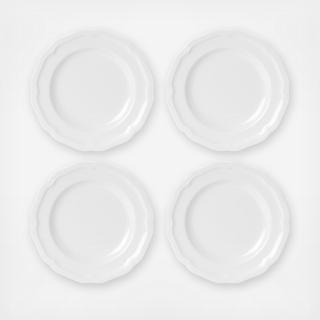 Antique White Bread & Butter Plate, Set of 4