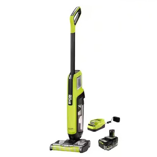 RYOBI ONE+ HP 18V Brushless Cordless High Capacity Stick Vacuum Kit with 4.0 Ah Battery and Charger