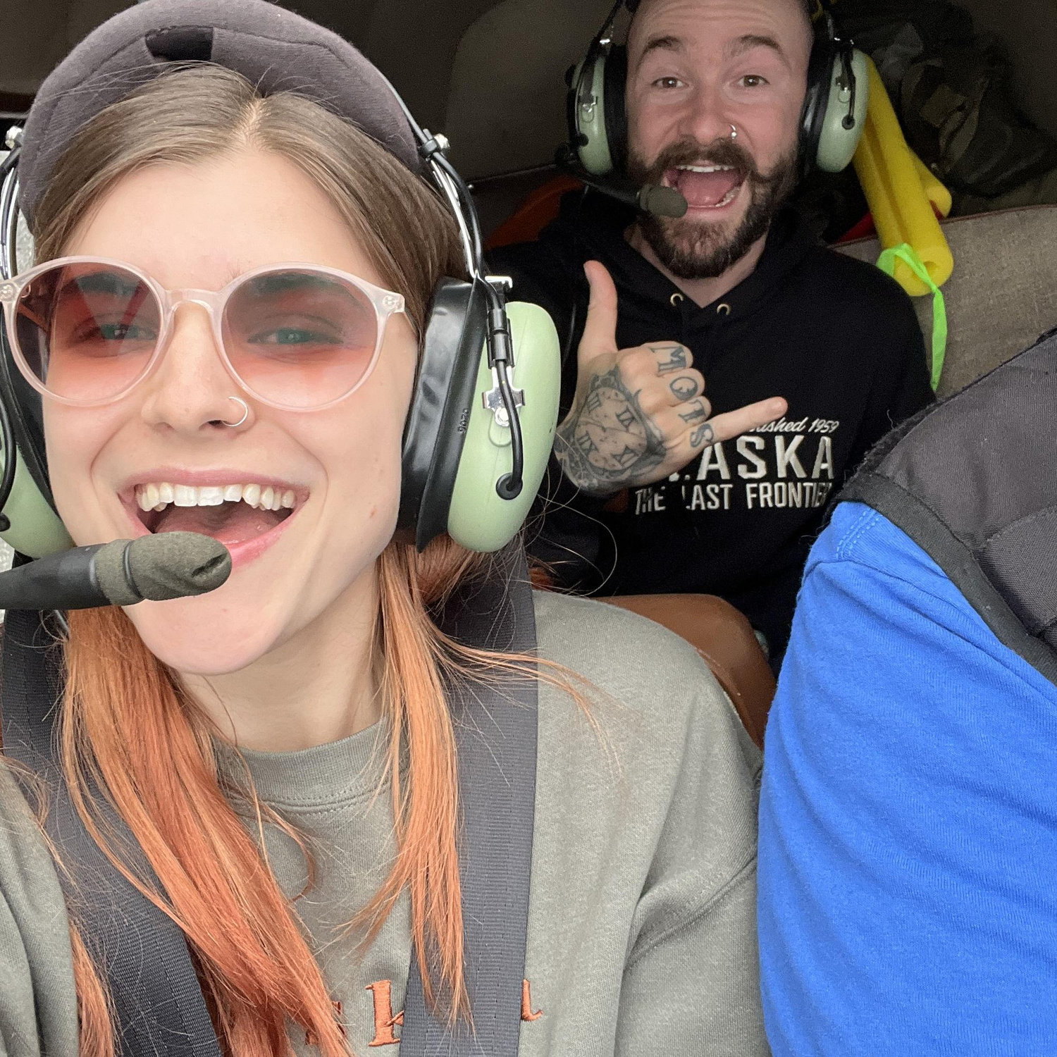 Alaska - on a plane going to see the glaciers!
