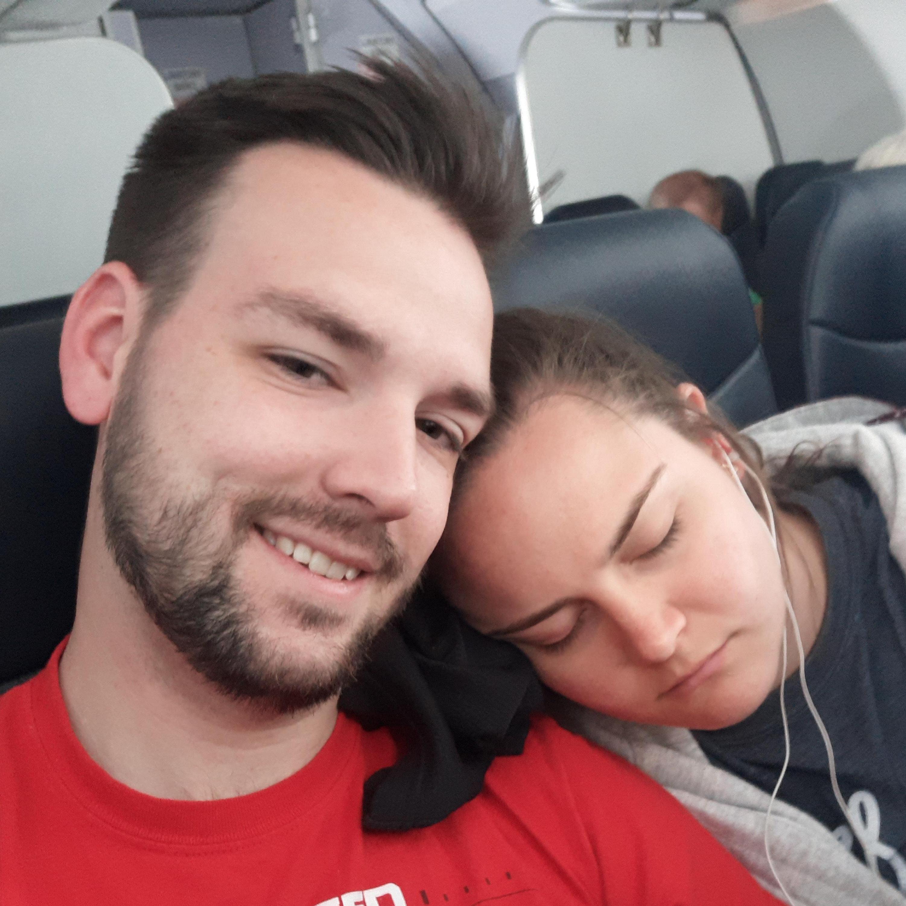 Our first flight together.